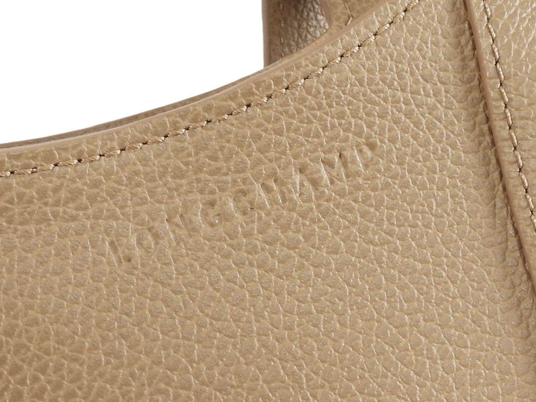 Longchamp Beige Le Foulonne XL Leather Tote Bag