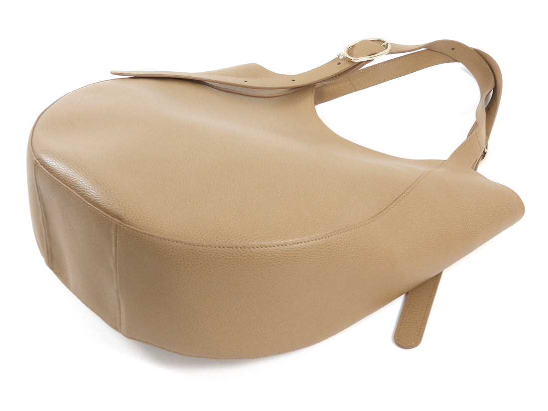 Longchamp Beige Le Foulonne XL Leather Tote Bag