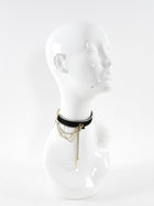 Louis Vuitton Black Velvet and Gold Chain Charms Choker Necklace