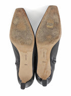 The Row Black Glove Leather Carla 45mm Ankle Boots - 36.5