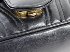 Gucci Black Marmont Matelasse Leather Medium Flap Bag