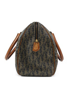 Christian Dior Black Taupe Vintage Monogram Trotter Coated Canvas Medium Duffle Bag