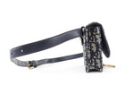 Dior Navy Blue Oblique Monogram Canvas Saddle Belt Bag