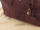 Loewe Burgundy Amazona 36 Grained Leather Anagram Logo Bag