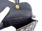 Dior Navy Blue Oblique Monogram Canvas Saddle Belt Bag