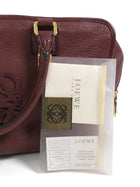 Loewe Burgundy Amazona 36 Grained Leather Anagram Logo Bag