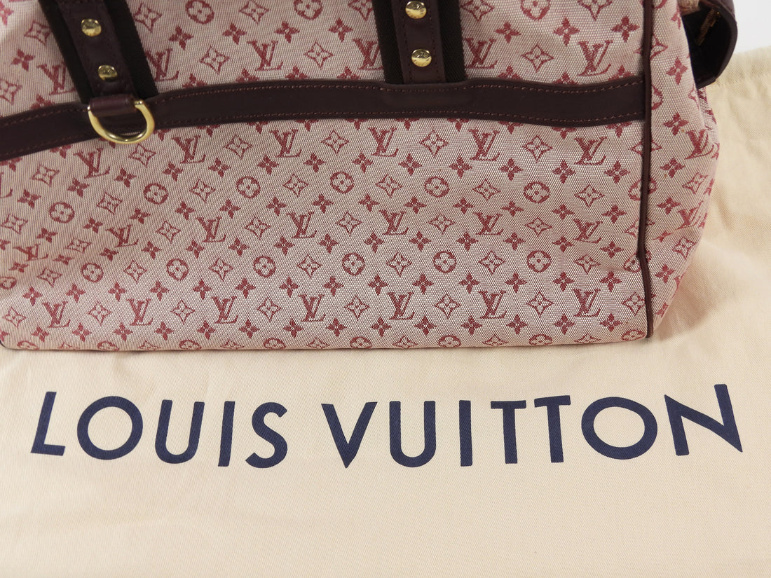 Louis Vuitton Burgundy Monogram Mini Lin Josephine Tote Bag GM