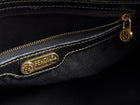 Fendi Black Brown Vintage Pequin Stripe Coated Canvas Dome Bag