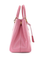 Prada Small Galleria Pink Saffiano Leather Two Way Tote Bag