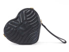 Louis Vuitton Black Quilted Leather New Wave Heart Wristlet Mini Bag