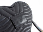 Louis Vuitton Black Quilted Leather New Wave Heart Wristlet Mini Bag