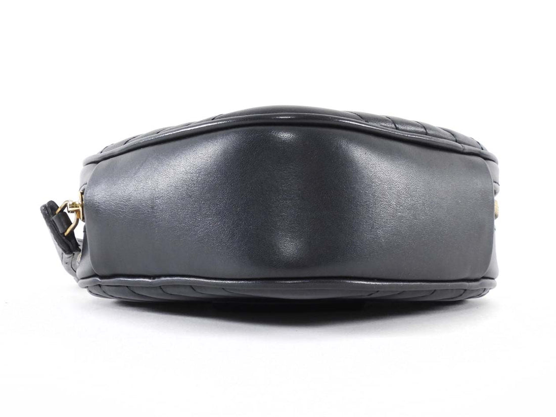 Louis Vuitton Black Quilted Leather New Wave Heart Wristlet Mini Bag
