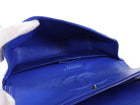 Chanel 10C Cobalt Blue Lambskin Quilted Medium Classic Double Flap Bag SHW