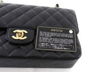 Chanel Black Caviar Leather Medium CC Classic Double Flap Bag GHW
