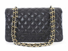 Chanel Black Caviar Leather Medium CC Classic Double Flap Bag GHW
