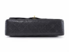 Chanel Black Caviar Leather Medium CC Classic Double Flap Bag GHW