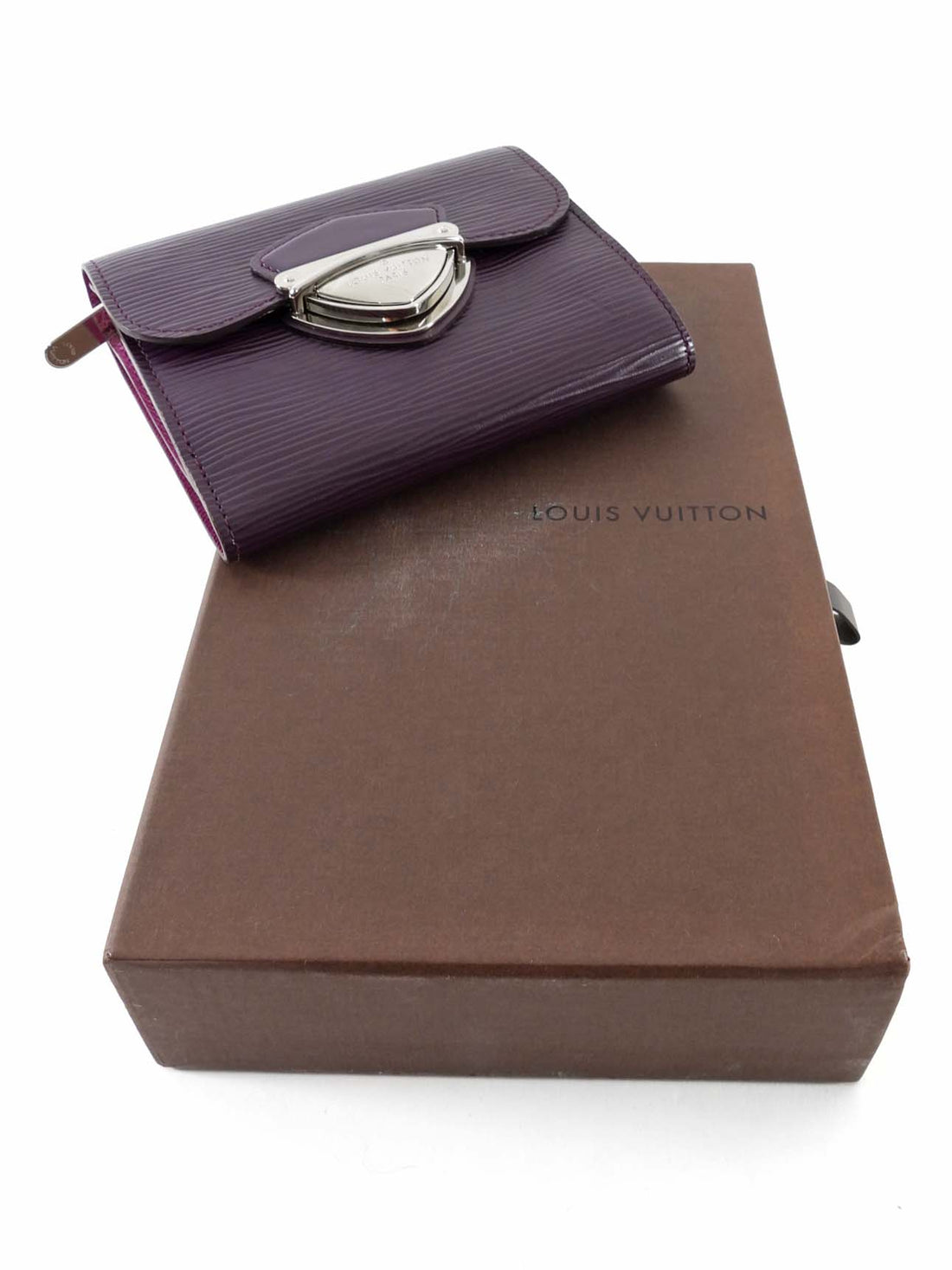 Louis Vuitton Joey Purple Epi Leather Compact Wallet
