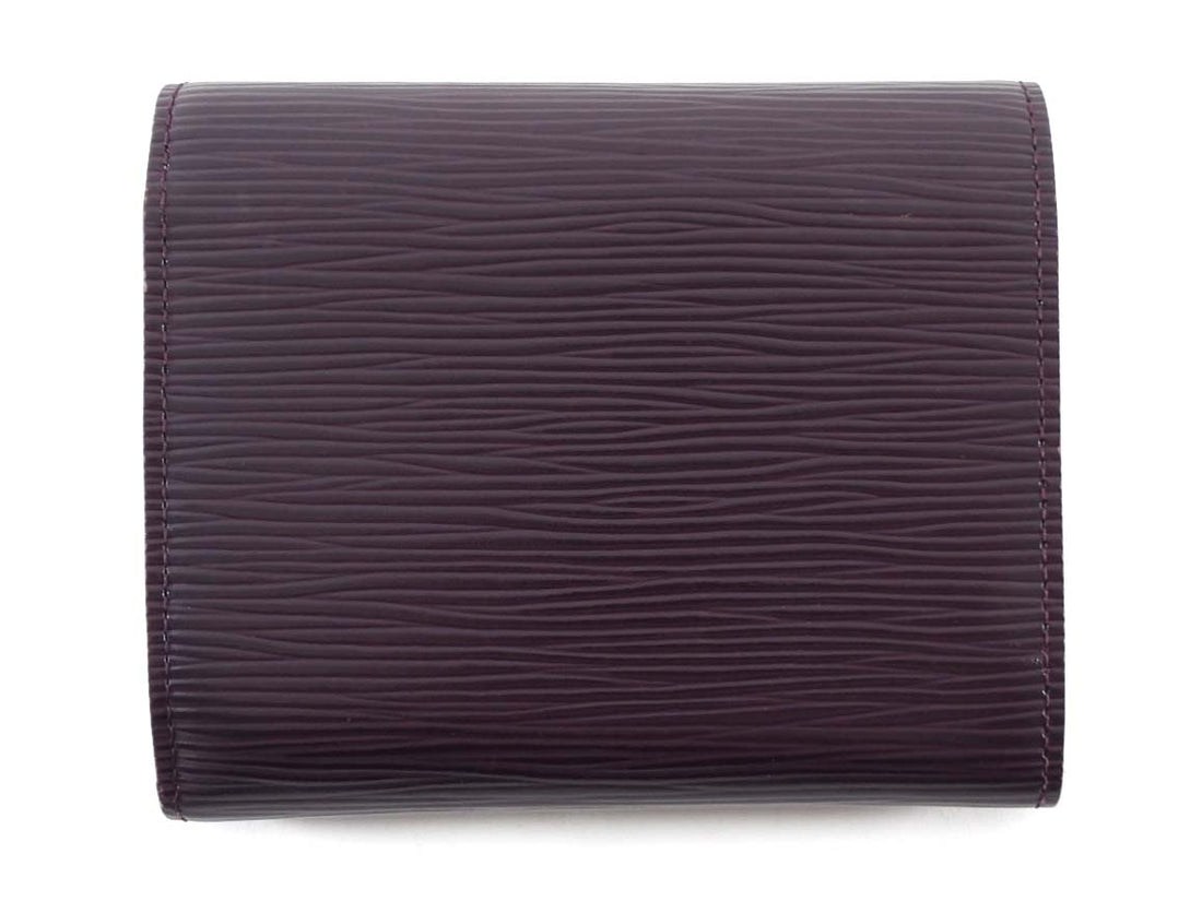 Louis Vuitton Joey Purple Epi Leather Compact Wallet