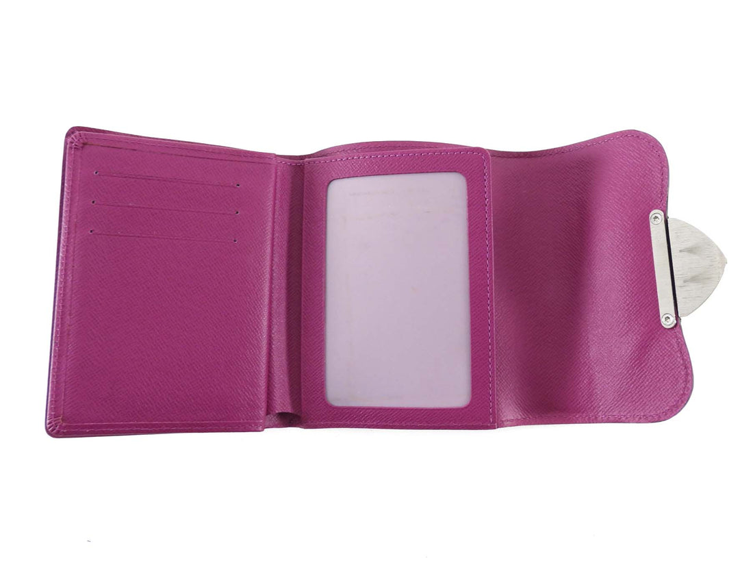 Louis Vuitton Joey Purple Epi Leather Compact Wallet
