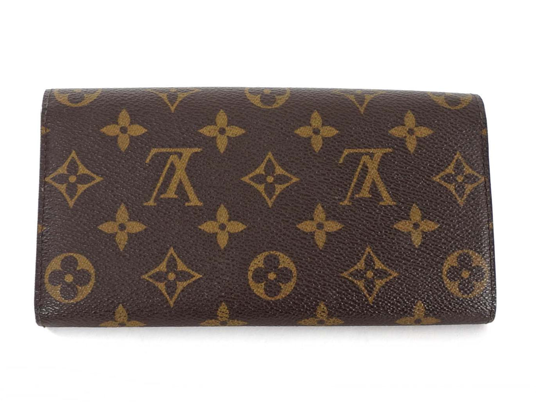 Louis Vuitton Sara Brown Monogram Coated Canvas Long Continental Snap Wallet