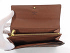 Louis Vuitton Sara Brown Monogram Coated Canvas Long Continental Snap Wallet