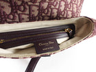 Dior Burgundy Oblique Jacquard Medium Saddle Shoulder Bag