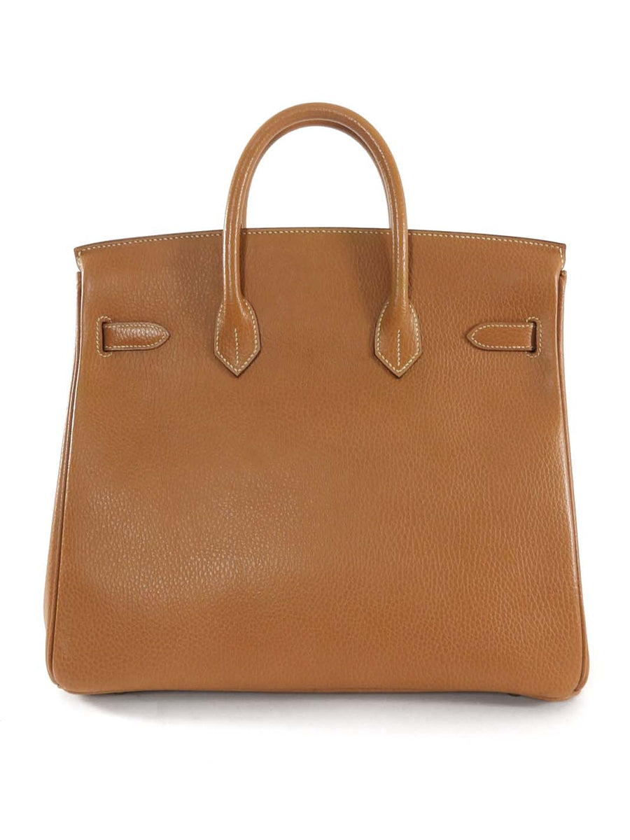Hermes Vintage 1995 HAC 32 Gold Ardennes Leather Tote Bag GHW
