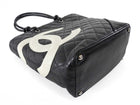 Chanel Vintage 2004 Cambon CC PM Black Quilted Lambskin Tote Bag