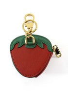 Gucci 2022 Fruttini Leather Strawberry Zip Coin Case Keyring Bag Charm