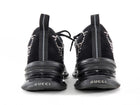 Gucci Black Sheer Mesh and Suede Combo Crystal Monogram Run Sneakers - 37