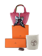 Hermes Picotin 18 Bicolour Pink Chevre Rose Tyrien / Green Vert Anis Bag