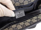 Gucci Navy Grained Leather Abbey Tote