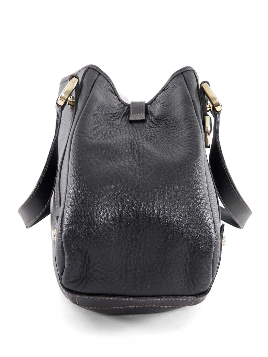Gucci Navy Grained Leather Abbey Tote