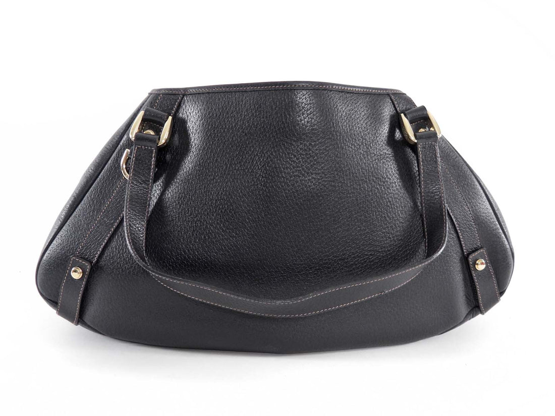 Gucci Navy Grained Leather Abbey Tote