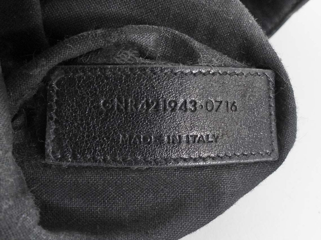 Saint Laurent Black Croc Embossed Leather YSL Tassel Logo Small Festival Backpack