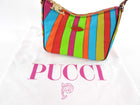 Emilio Pucci Yummy Stripe Print Nylon Hobo Shoulder Bag