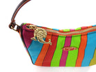 Emilio Pucci Yummy Stripe Print Nylon Hobo Shoulder Bag