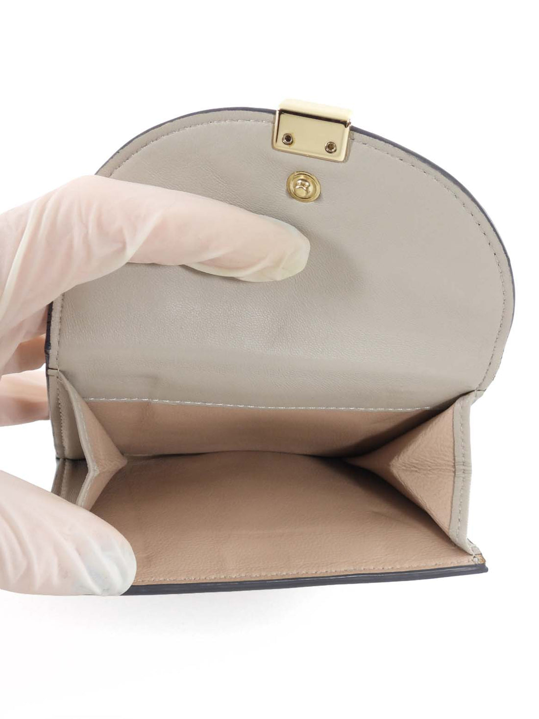 Chloe Taupe Grey Georgia Compact Wallet