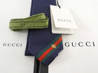 Gucci Navy Blue Iconic Stripe Bee Embroidered Henan Tie