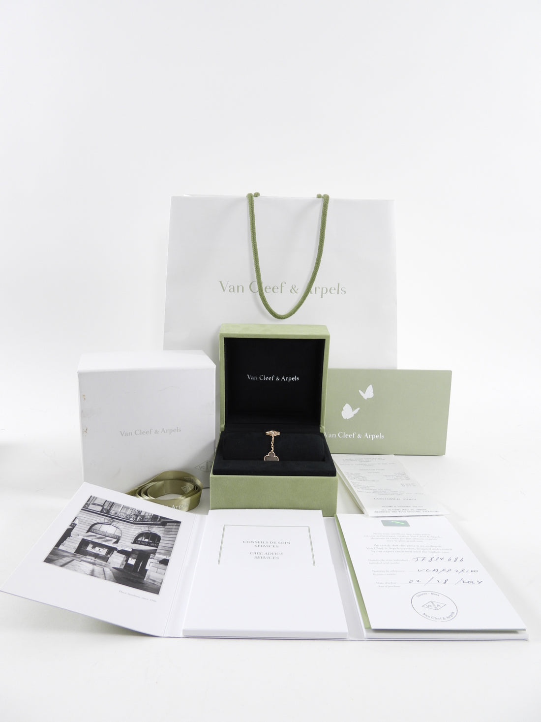 Van Cleef & Arpels 18k Rose Gold 5 Motif Alhambra MOP Diamond Bracelet