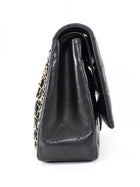 Chanel Black Lambskin CC Maxi Classic Double Flap GHW