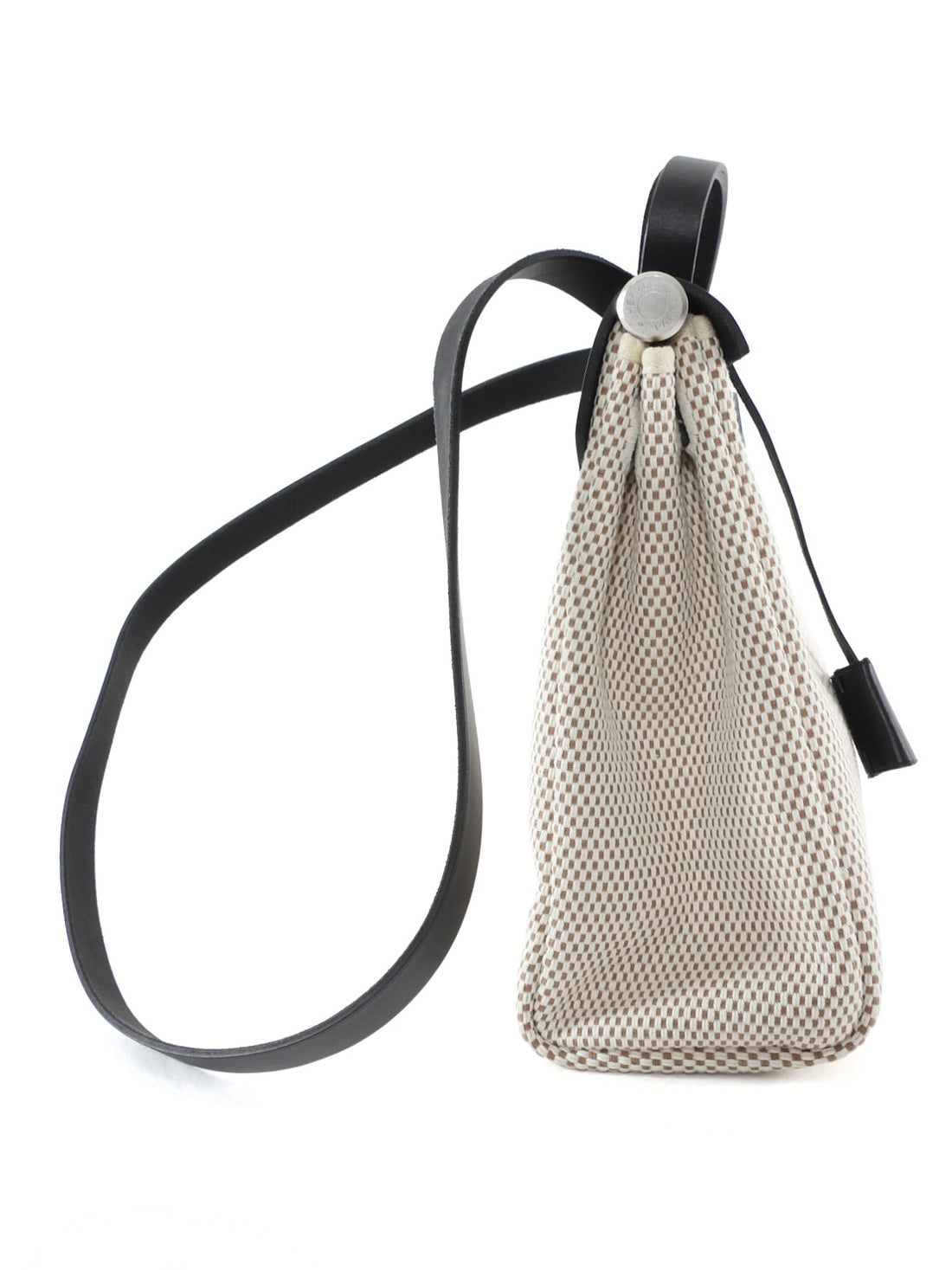 Hermes Vintage 2004 Herbag 31 PM Natural Black Vache Hunter Criss Viking Two Way Bag
