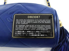 Chanel Vintage 1996 CC Diamond Quilted Tassel Blue Leather Small Chain Roll Bag