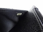 Chanel Black Caviar Leather CC Classic Wallet on Chain SHW