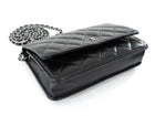 Chanel Black Caviar Leather CC Classic Wallet on Chain SHW