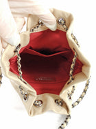 Chanel Black and Beige Gabrielle Chain Drawstring Bucket Bag