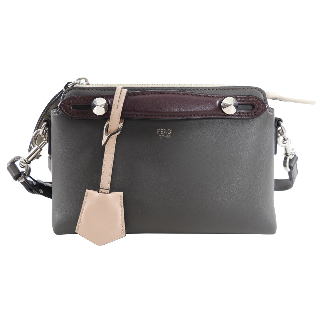 Fendi By The Way Mini Grey Tricolour Crossbody Bag