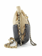 Chanel Black and Beige Gabrielle Chain Drawstring Bucket Bag