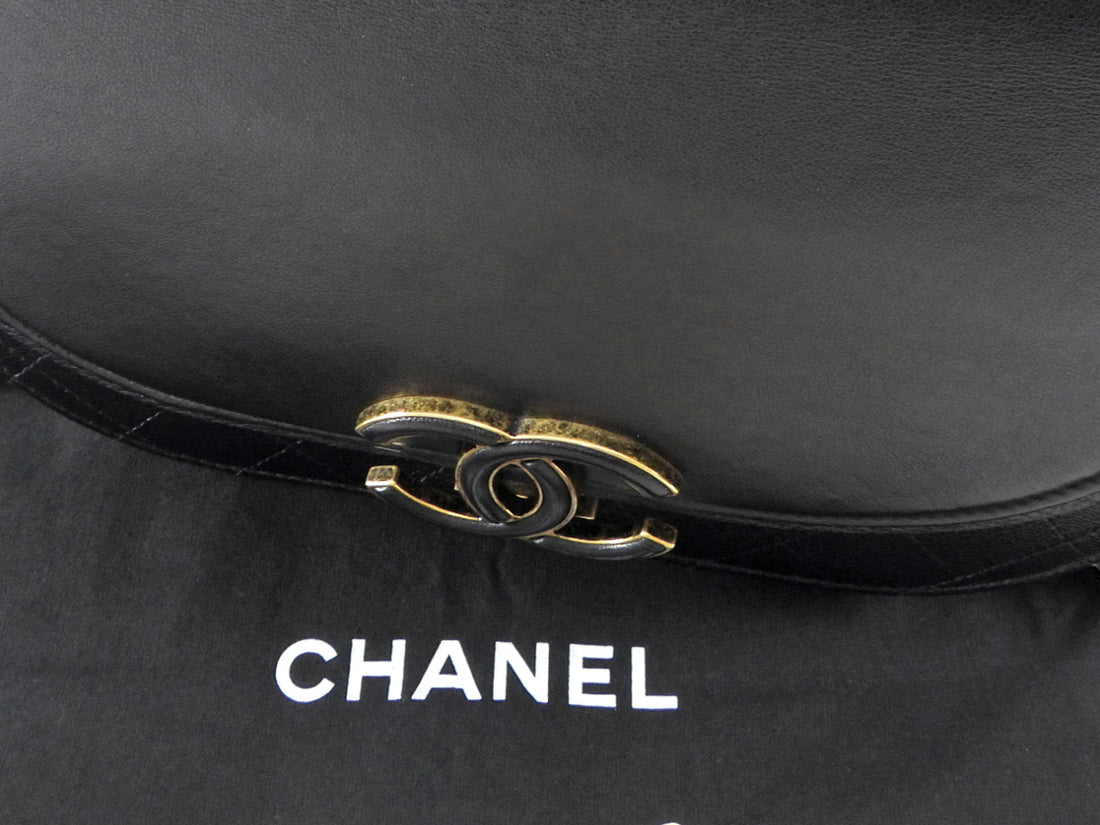 Chanel Black Leather Medium Coco Curve CC Flap Bag