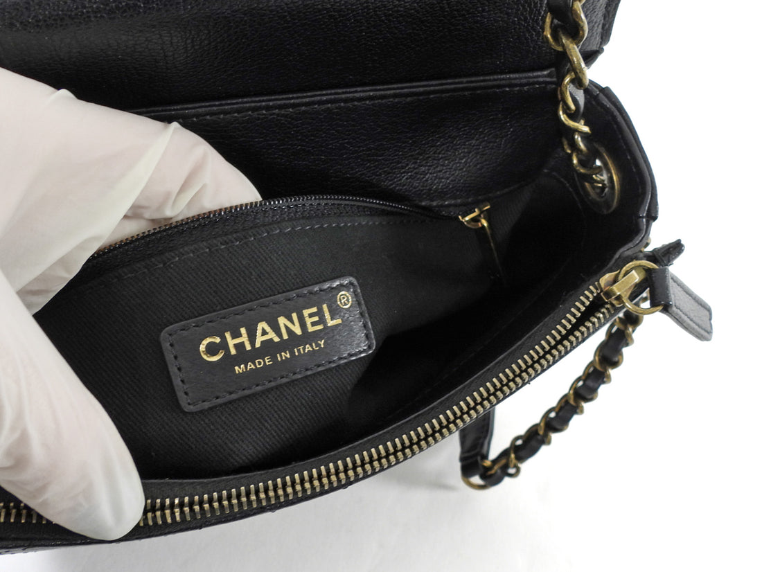 Chanel Black Leather Medium Coco Curve CC Flap Bag